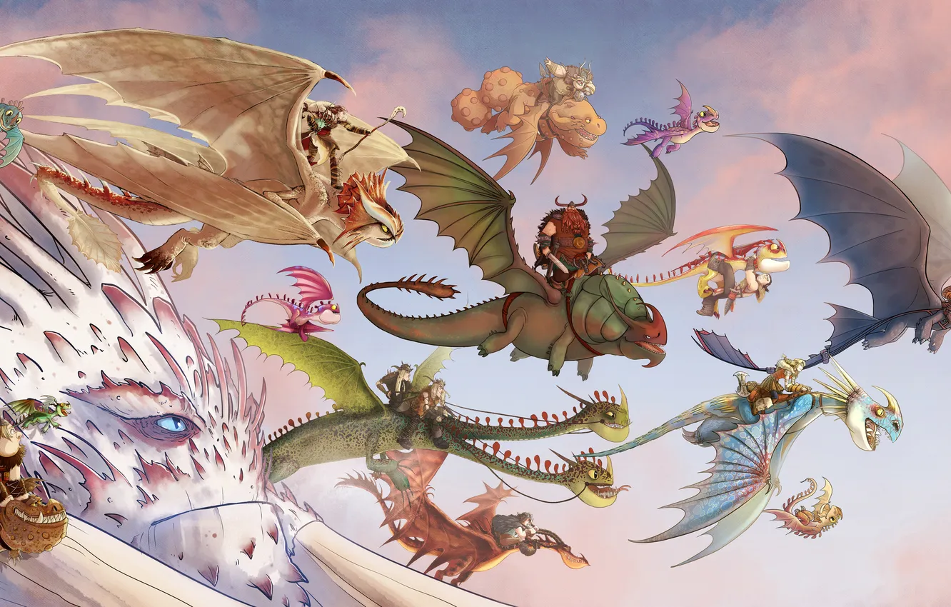 Photo wallpaper parade, How to train your dragon, dragon, How to Train Your Dragon