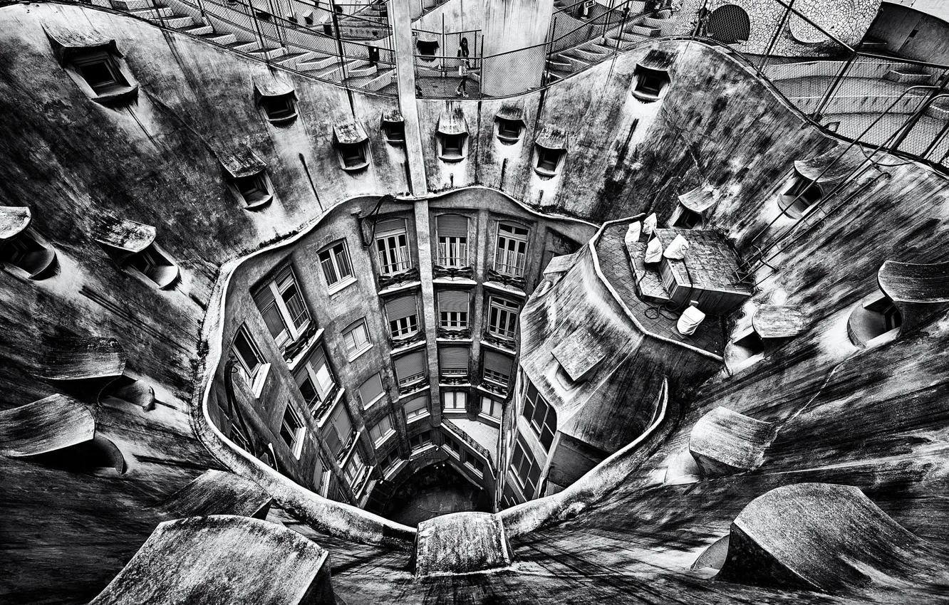 Photo wallpaper architecture, Barcelona, Gaudi, La Pedrera