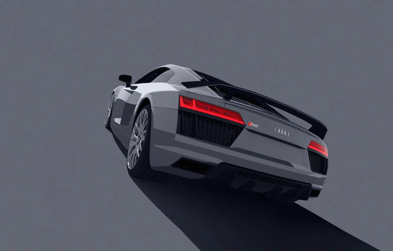 Photo wallpaper machine, auto, rendering, Audi R8, render, Supercar, Audi R8 V10, Transport & Vehicles