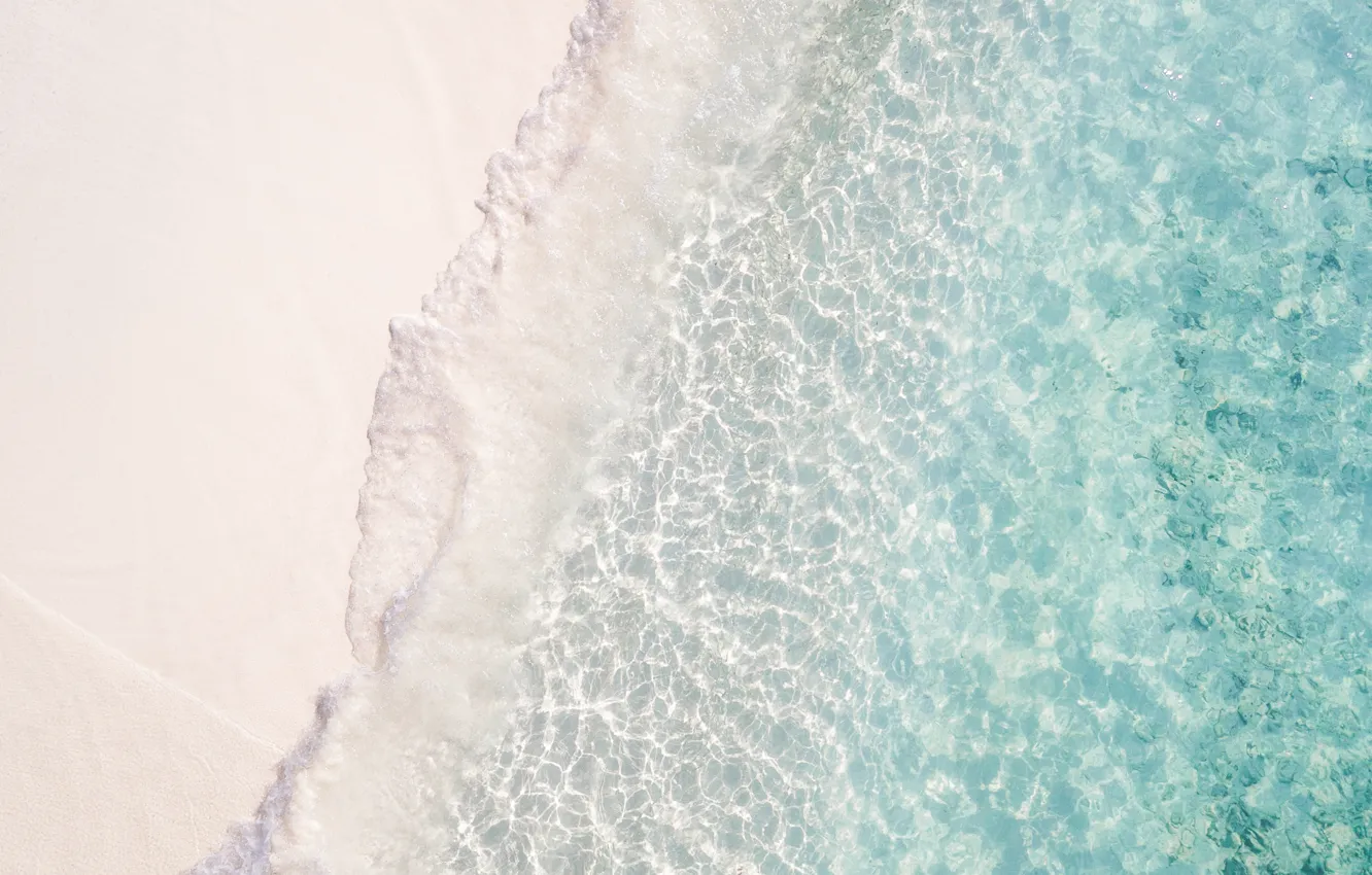 Photo wallpaper sand, sea, wave, shore, surf