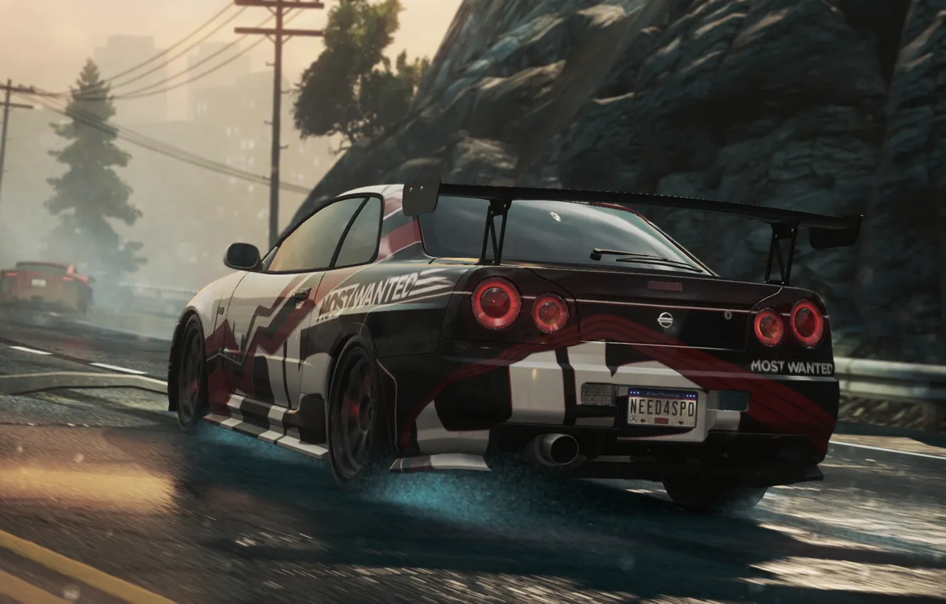 Photo wallpaper NFS, 2012, Most Wanted, Need for speed, Nissan Skyline GT-R