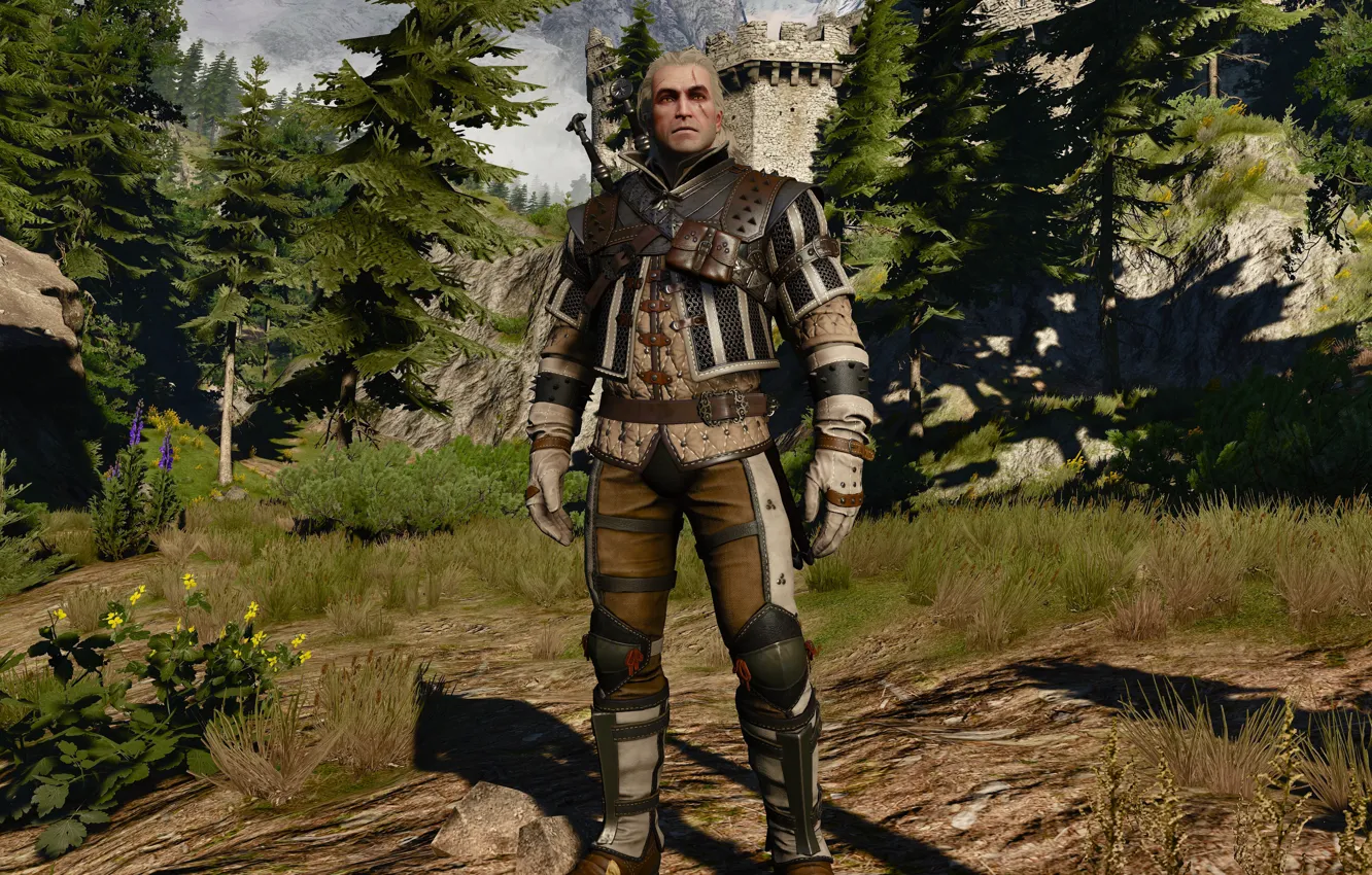 Photo wallpaper The Witcher, Kaer Morhen, wolf armor