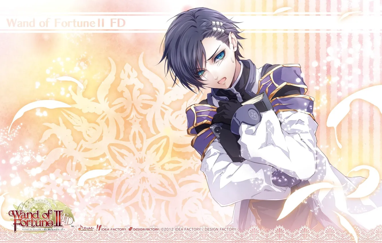 Photo wallpaper pattern, gloves, blue eyes, art, wand of fortune, visual novel, wand of fortune, is rinaudo