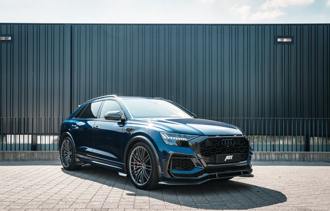Photo wallpaper Audi, Front, blue, ABBOT, RS Q8, Q8R