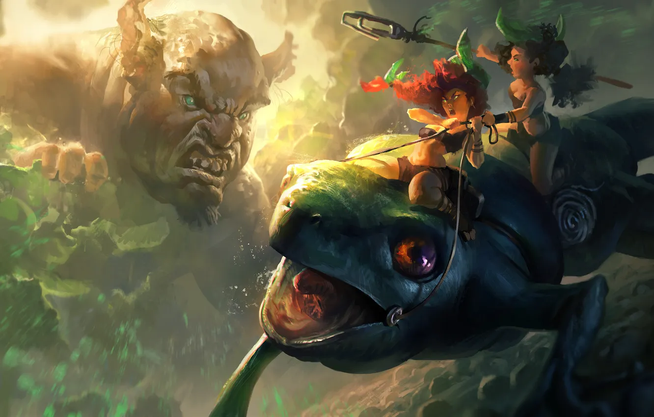 Photo wallpaper stones, movement, fiction, monster, being, lizard, art, The devil