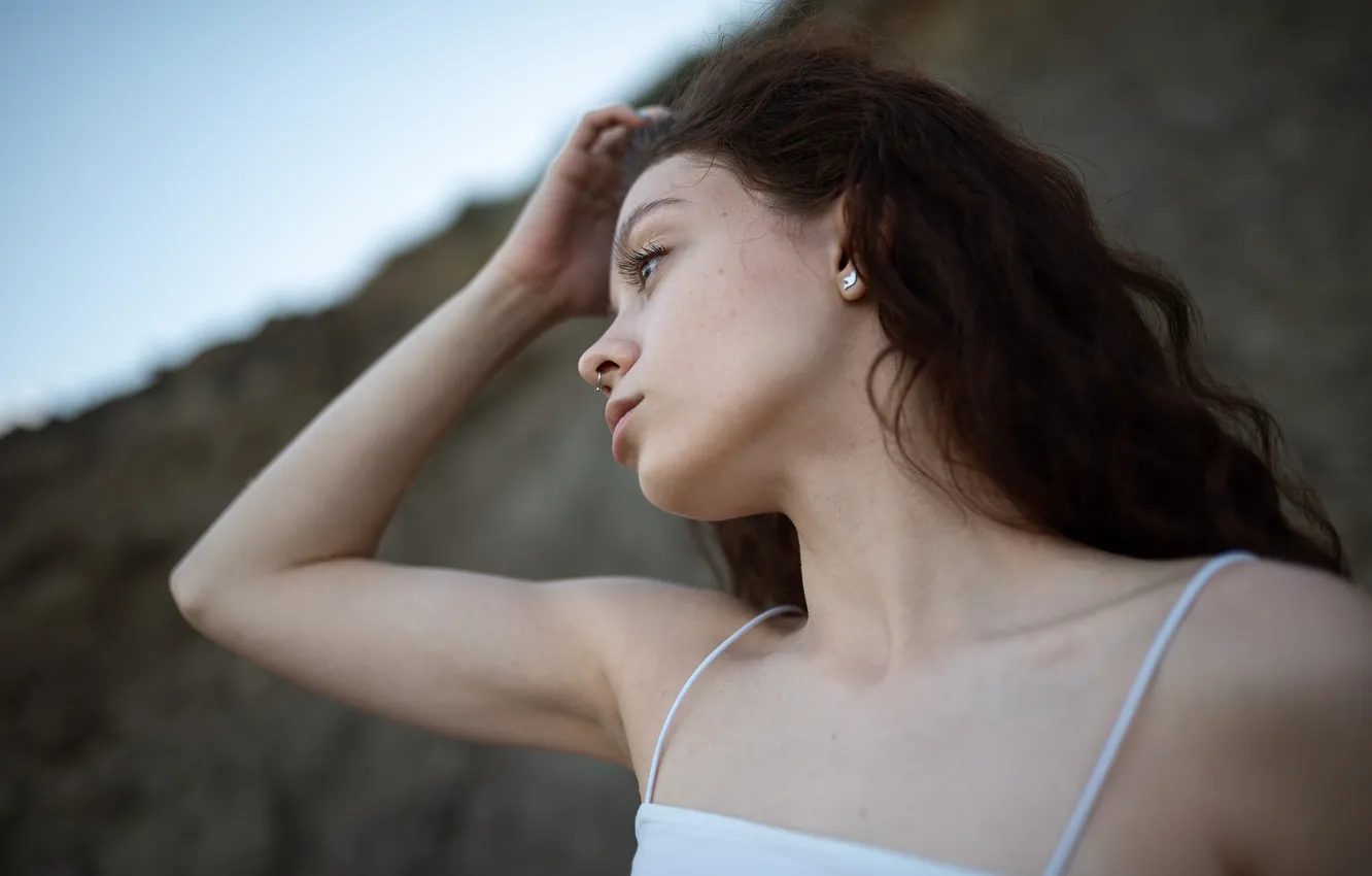 Photo wallpaper model, Eva Baklanova, Ivan Trapeznikov