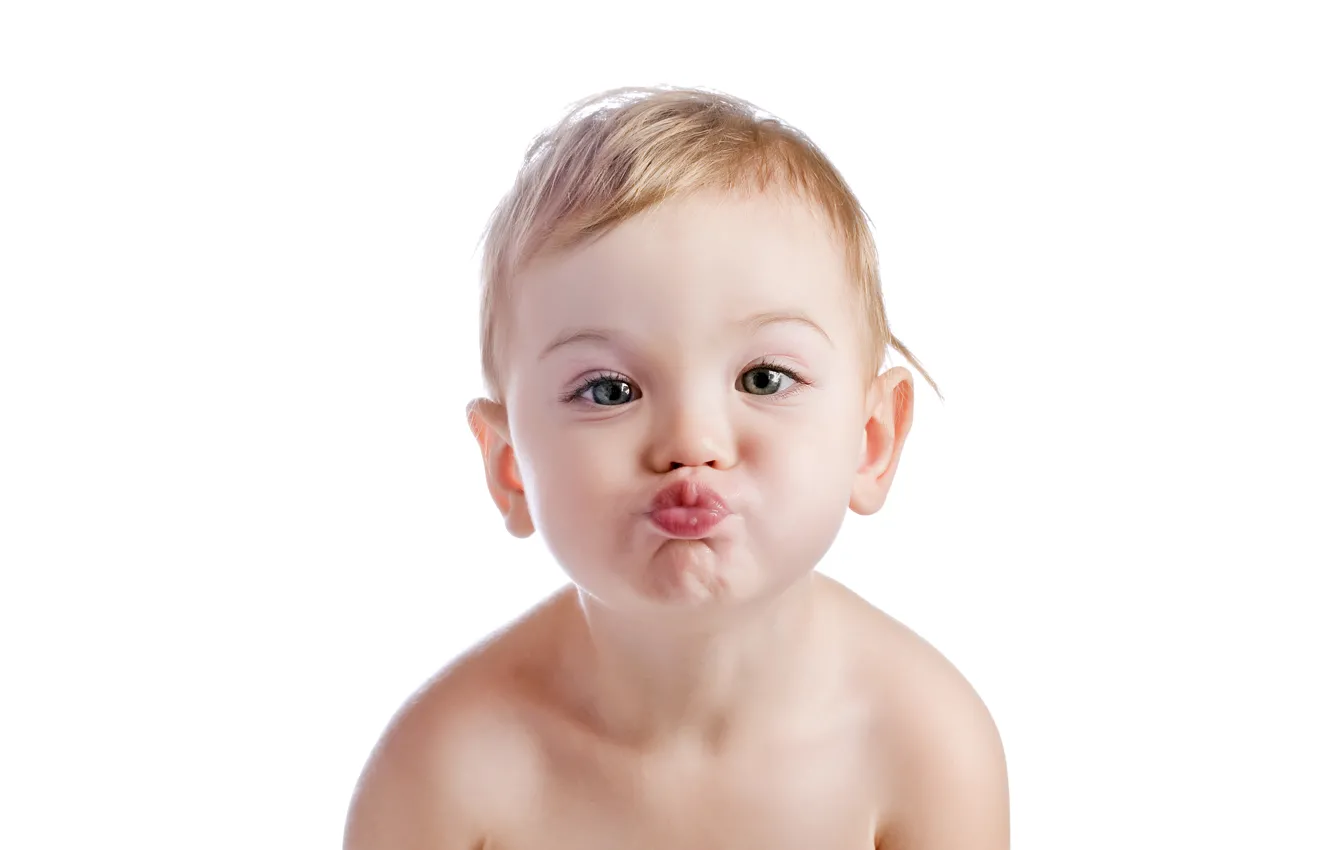 Photo wallpaper children, smile, sweetheart, child, humor, baby, blonde, lips