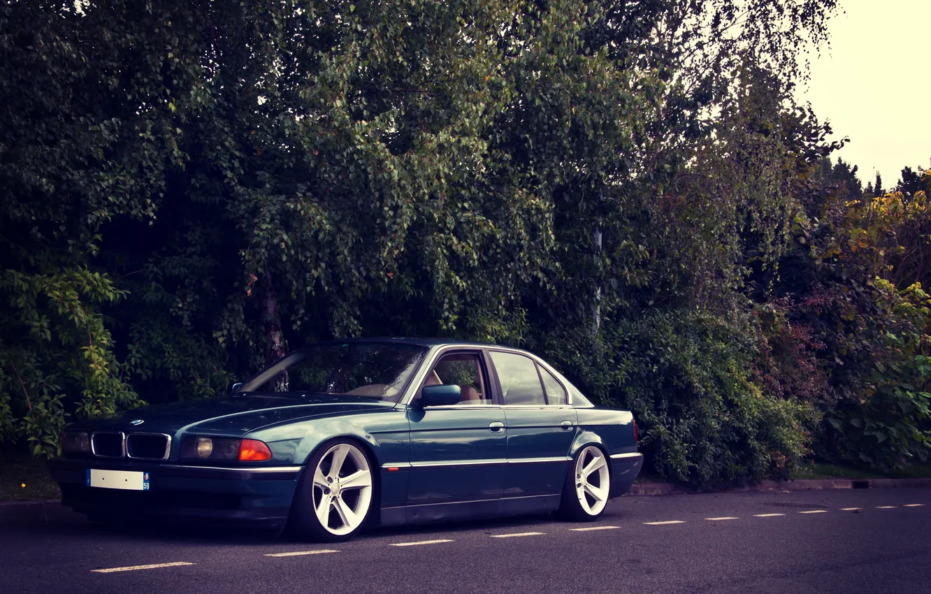 Photo wallpaper road, tuning, BMW, BMW, classic, e38, 750il