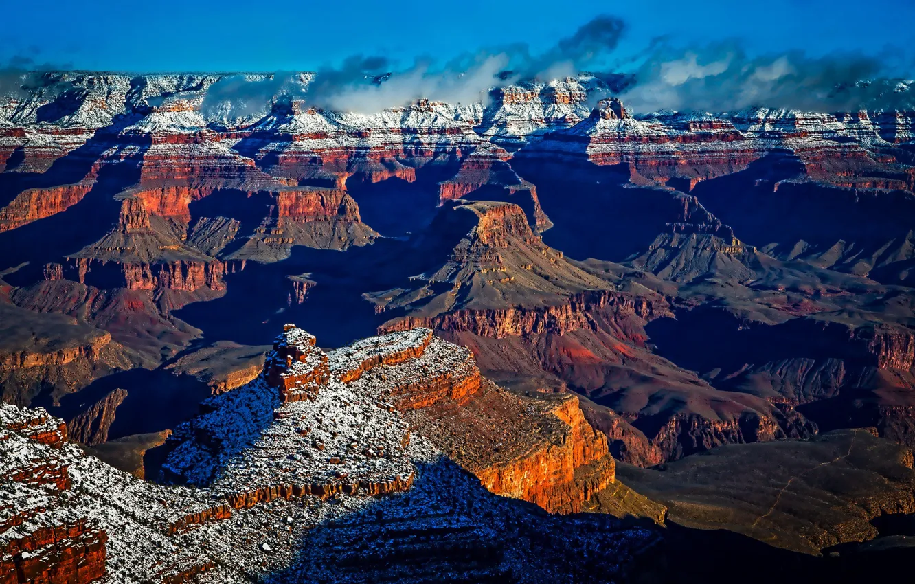 Photo wallpaper morning, USA, Arizona, Grand Canyon, Grand Canyon National Park