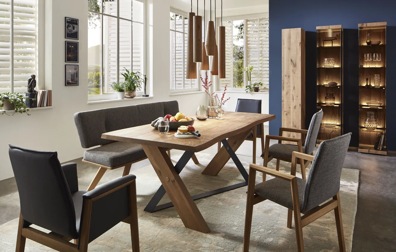 Photo wallpaper design, style, room, interior, dining room