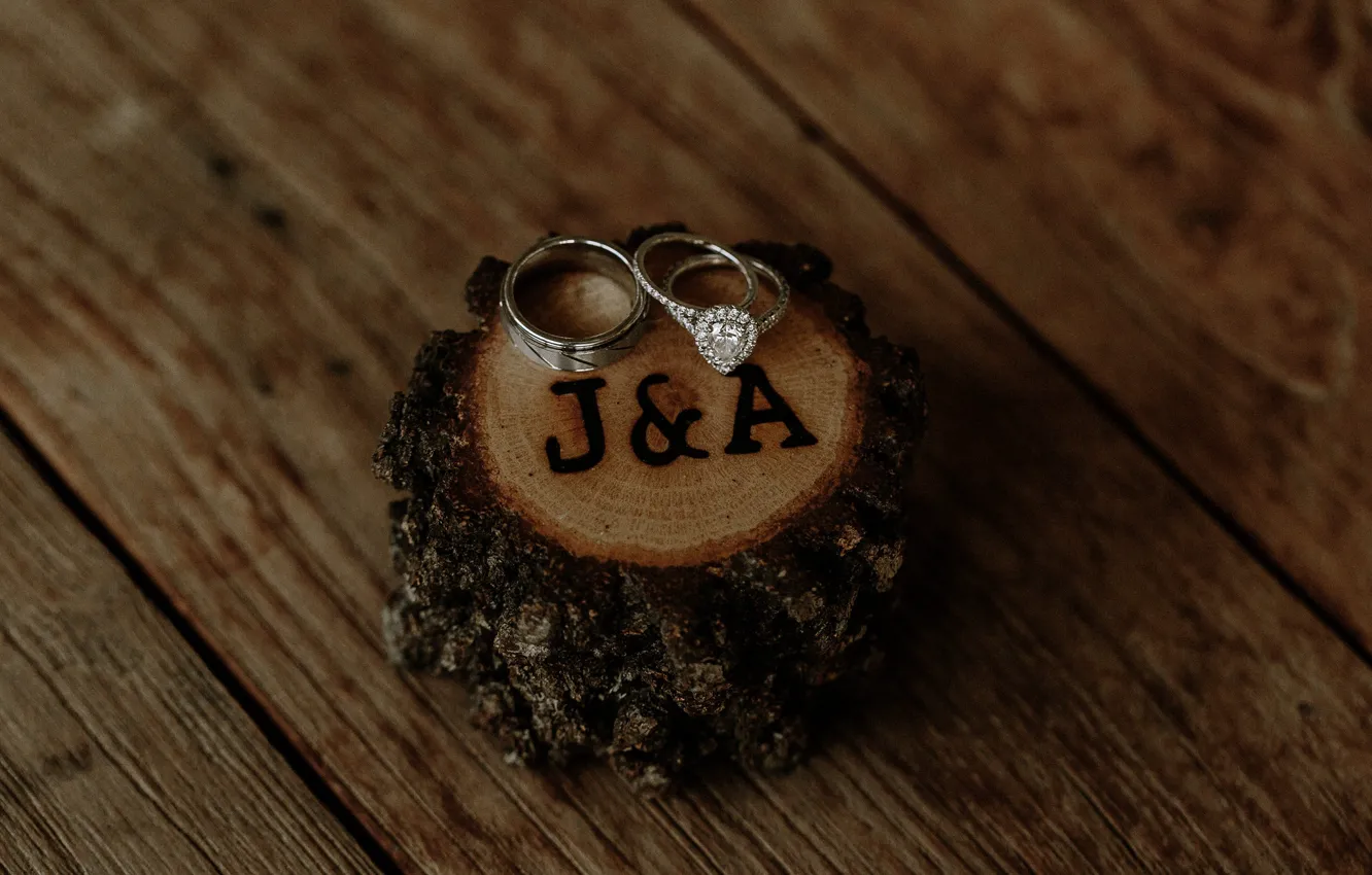 Photo wallpaper ring, wedding, wedding, engagement