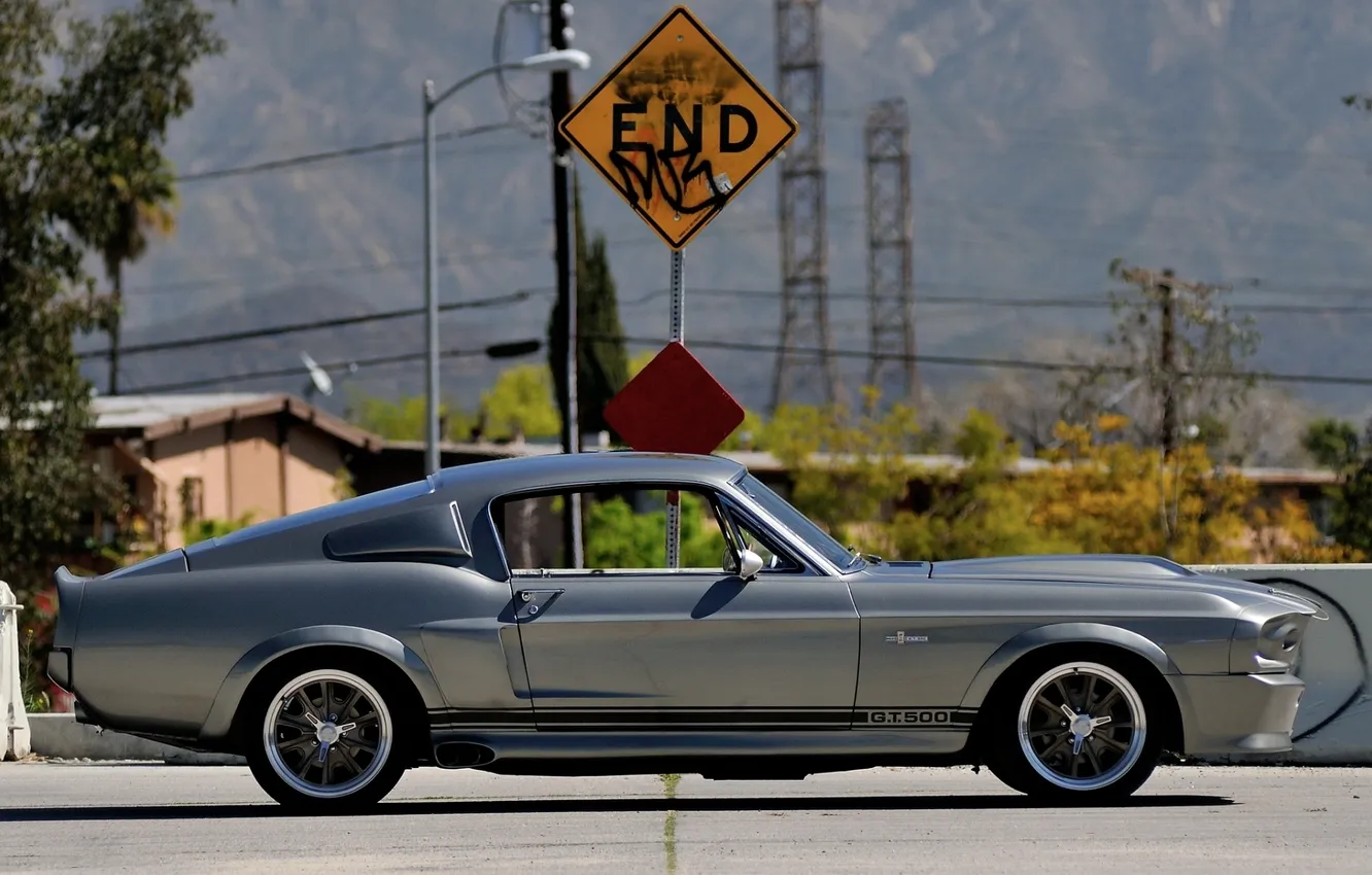 Photo wallpaper background, sign, Mustang, Ford, GT500, Mustang, Eleanor, muscle car