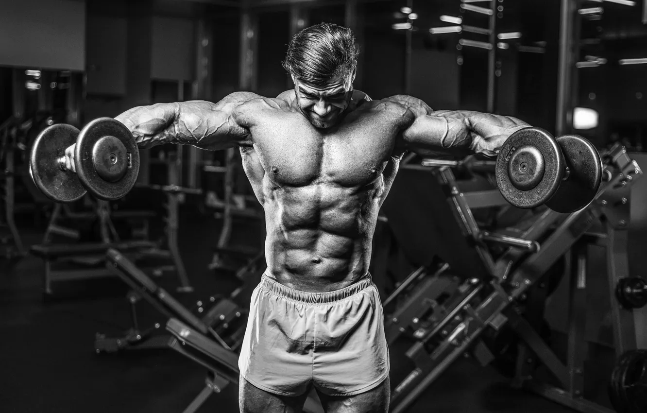 Photo wallpaper chest, bodybuilding, caucasian, burn, bodybuilder, Brutal, brutal drinks