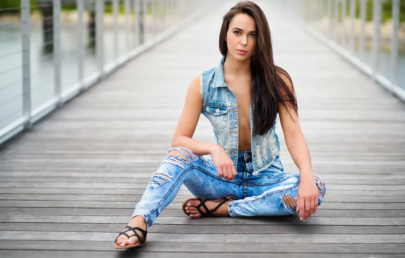 Photo wallpaper jeans, sponge, Christopher Rankin, Beauty on the Boardwalk
