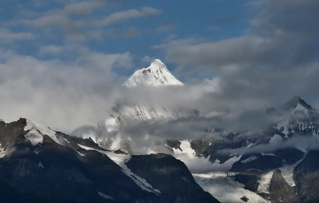 Photo wallpaper snow, mountains, Tibet
