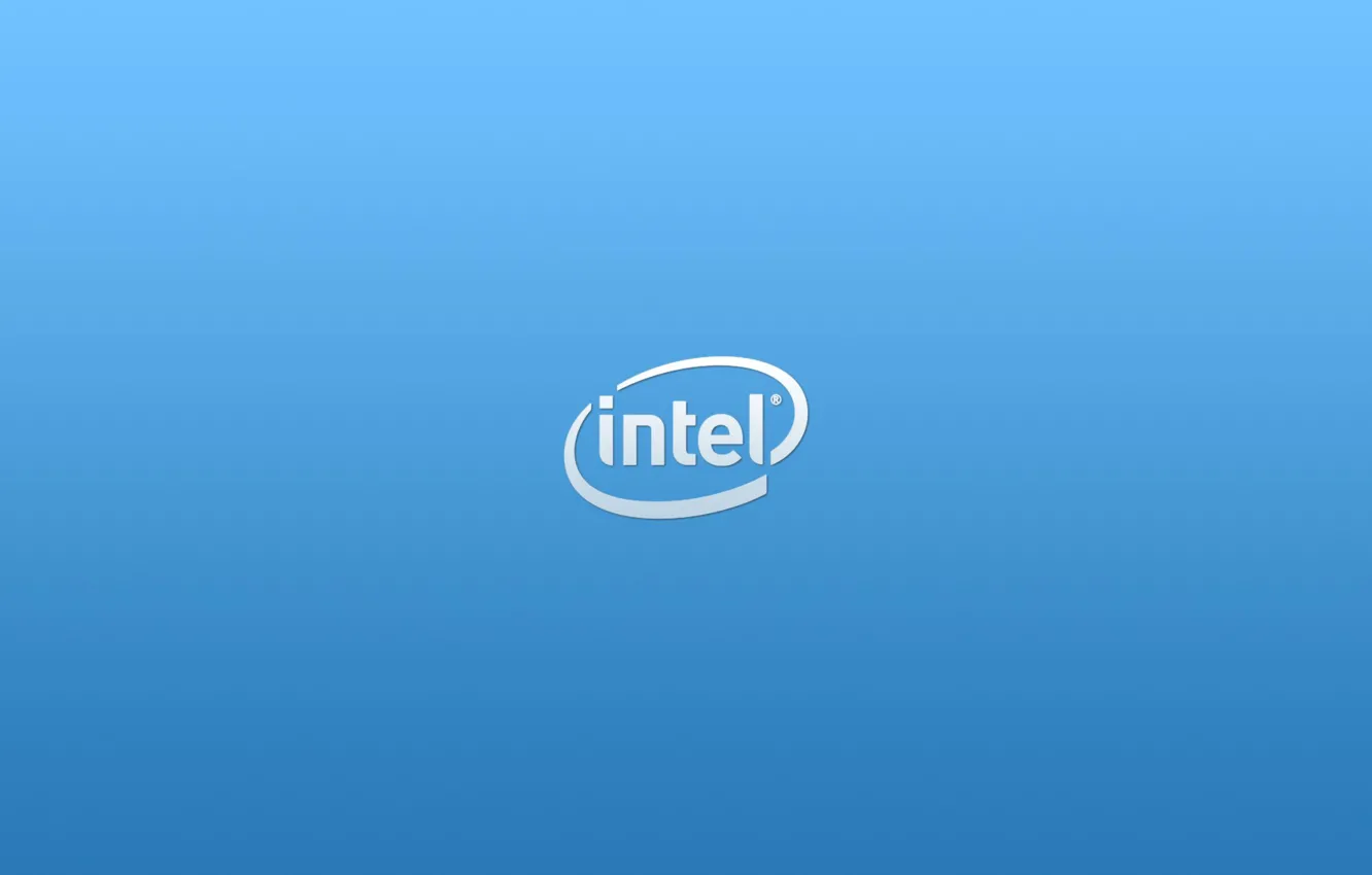 Photo wallpaper logo, logo, Intel, blue, Intel