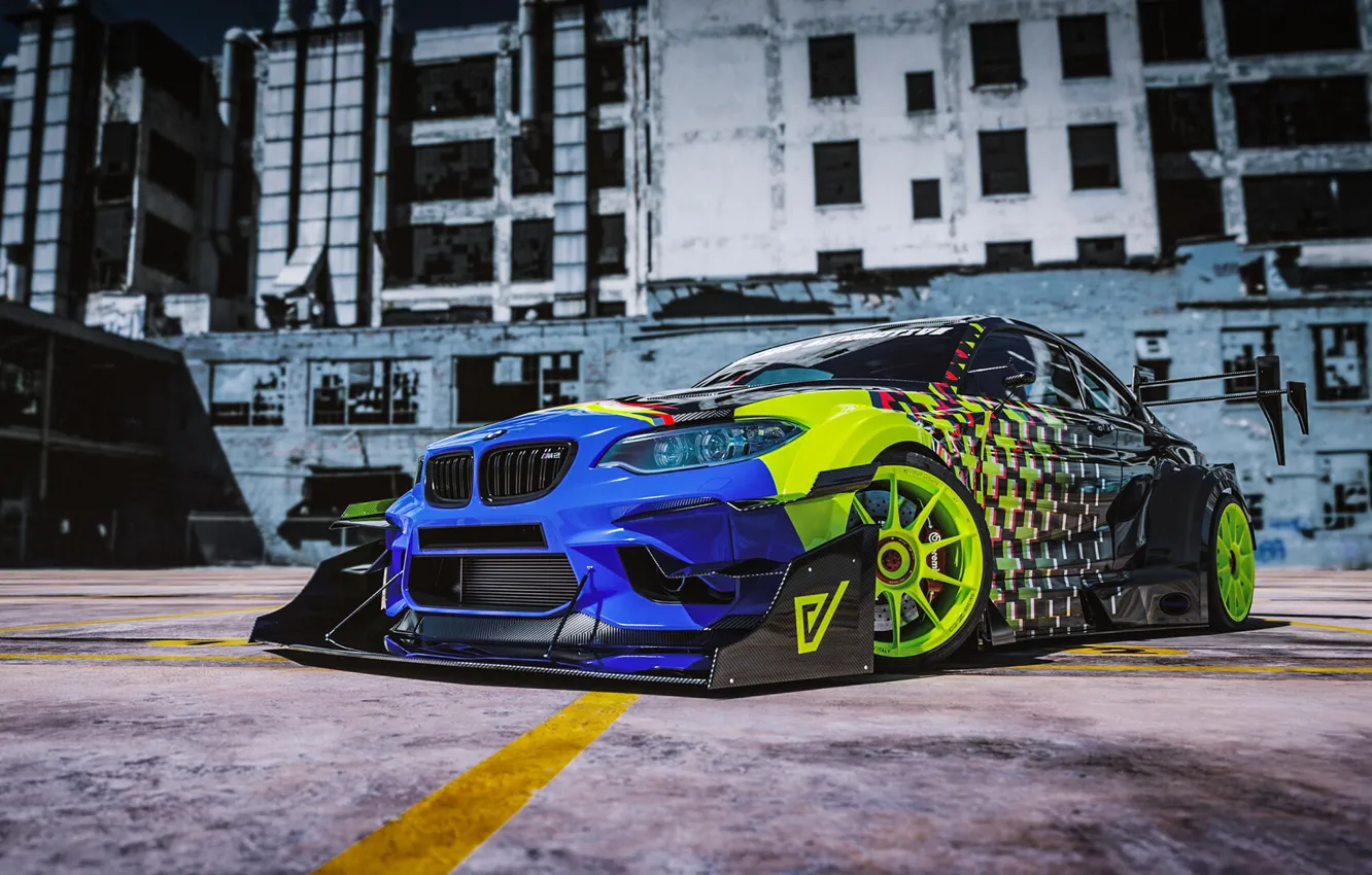 Photo wallpaper car, machine, auto, rendering, transport, tuning, BMW, auto