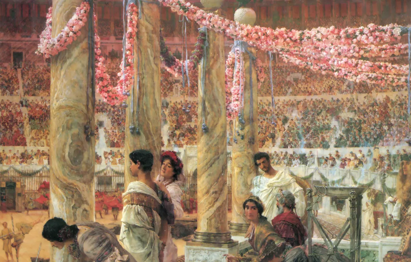Photo wallpaper interior, picture, history, the Emperor, Lawrence Alma-Tadema, Lawrence Alma-Tadema, Caracalla and geta