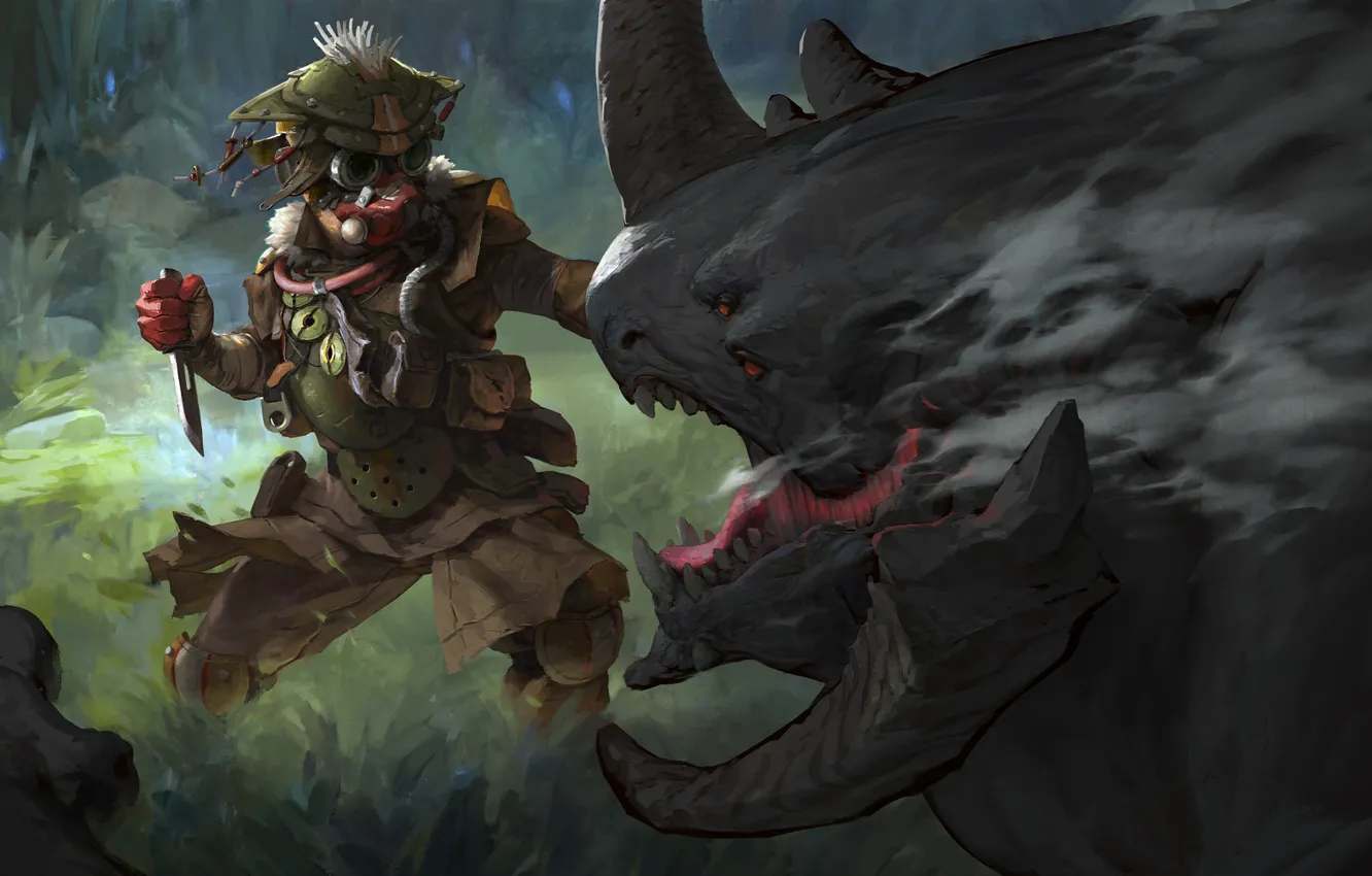 Photo wallpaper dragon, knife, Apex Legends