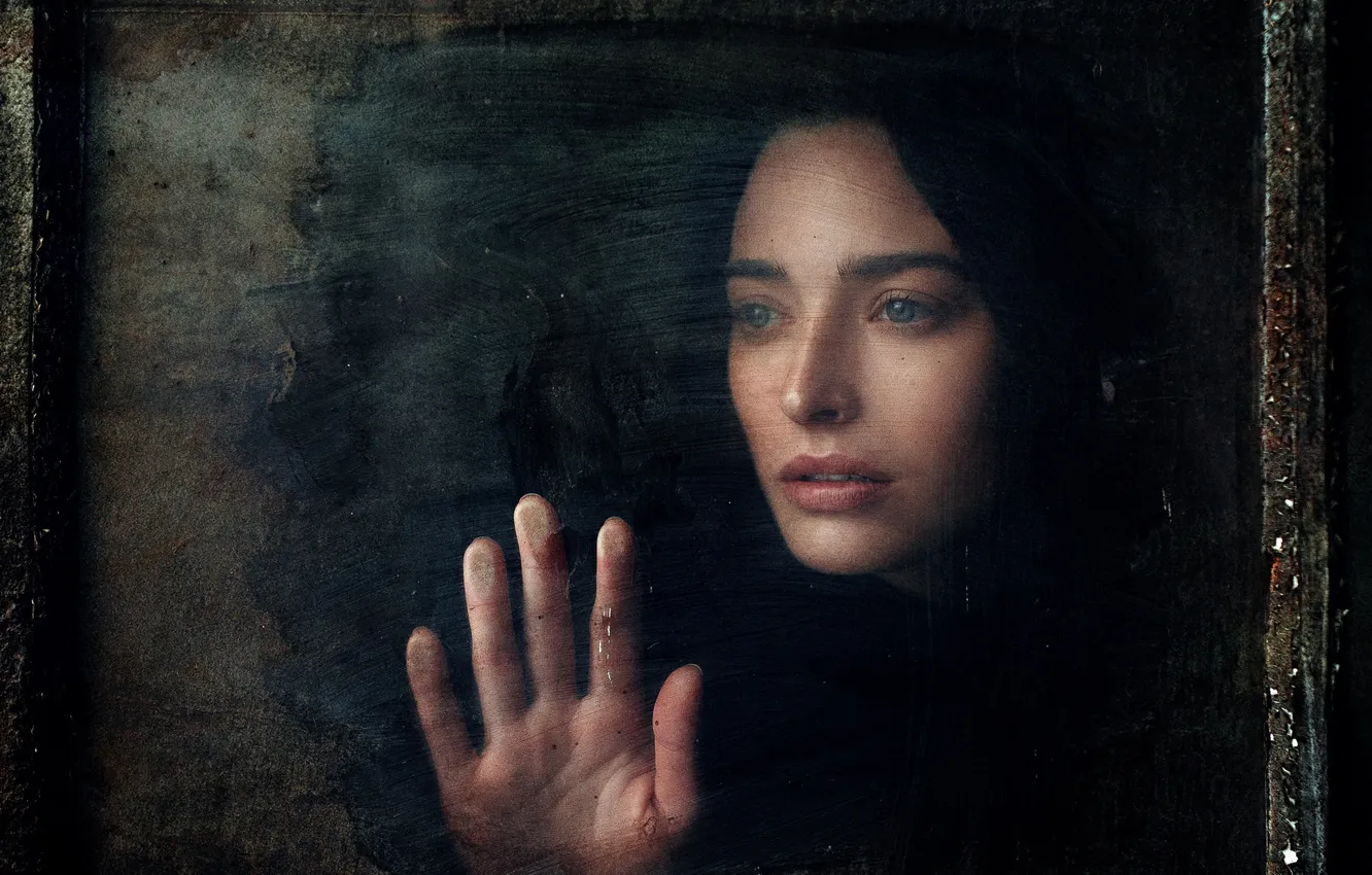 Photo wallpaper Glass, Girl, Look, Dirt, Portrait, Divorce, Beautiful, Natalia KVINT