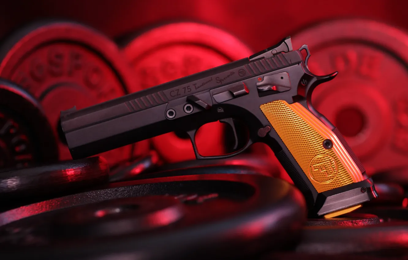 Photo wallpaper background, self-loading pistol, CZ 75