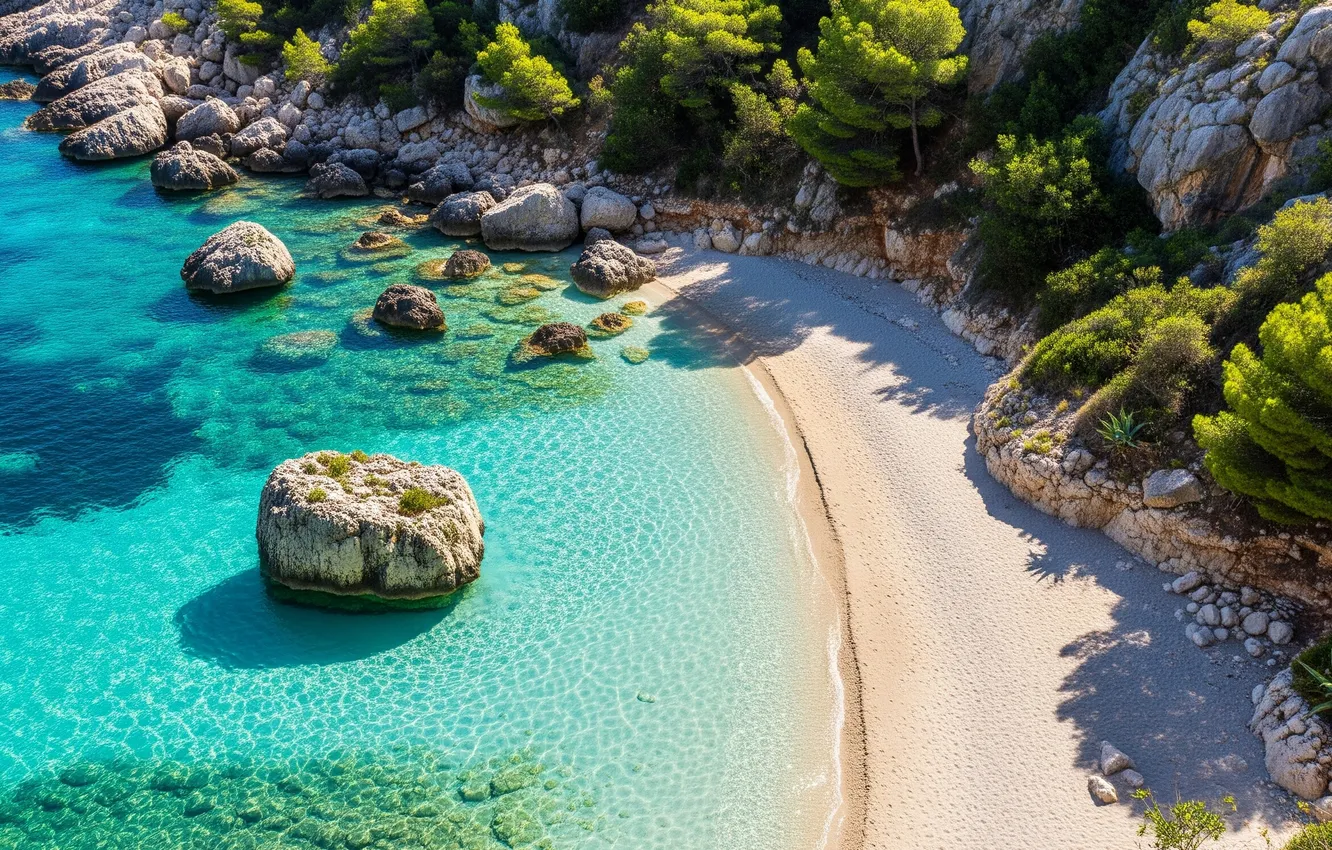 Photo wallpaper water, the ocean, rocks, Wallpaper, shore, wallpaper, ocean, coast