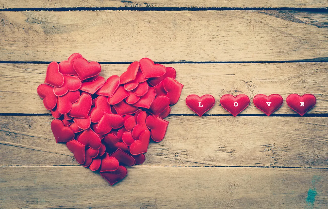 Photo wallpaper holiday, heart, hearts, Valentine's day
