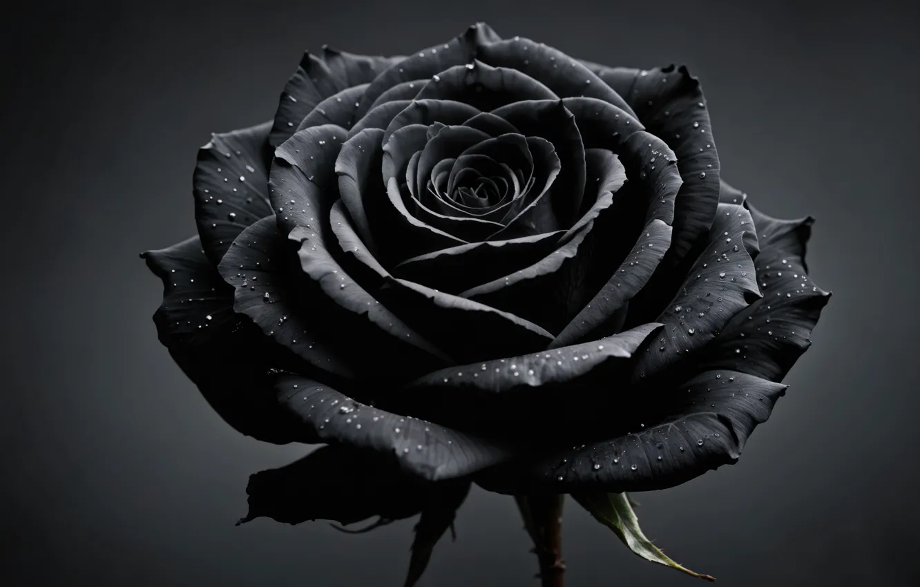 Wallpaper art, black rose for mobile and desktop, section ии арт ...