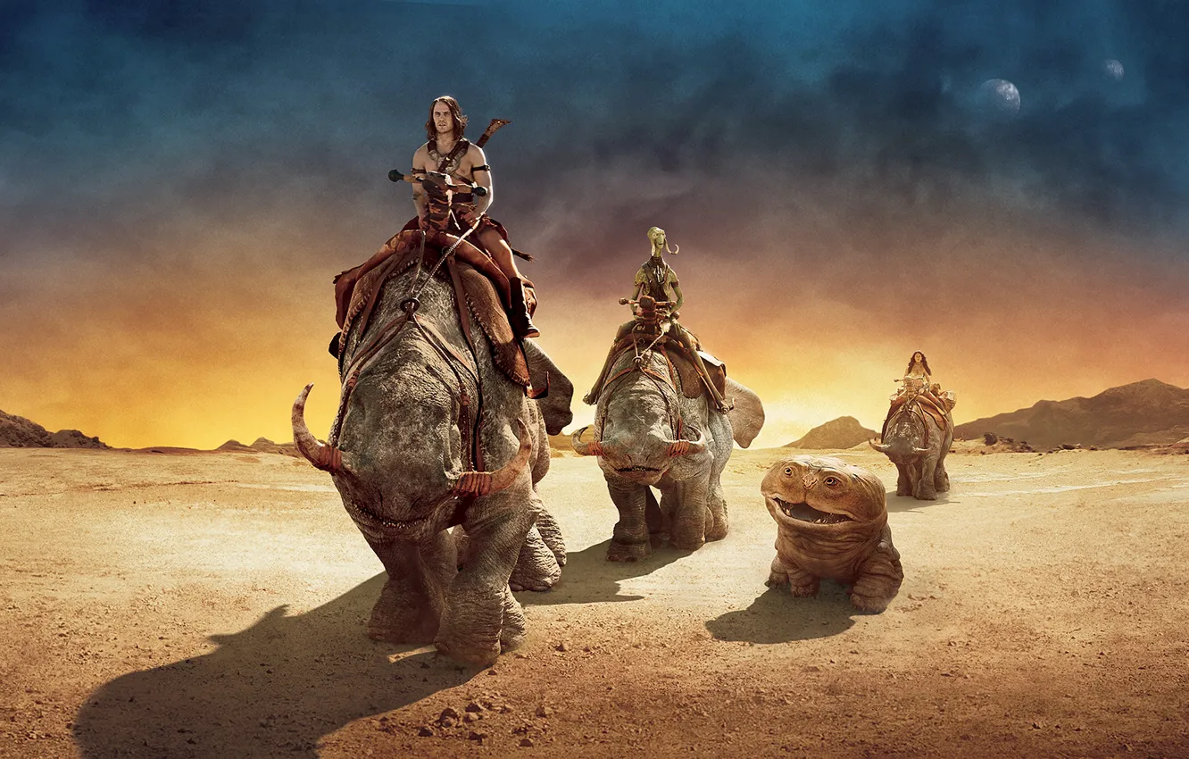Photo wallpaper mountains, fiction, desert, John Carter, John Carter