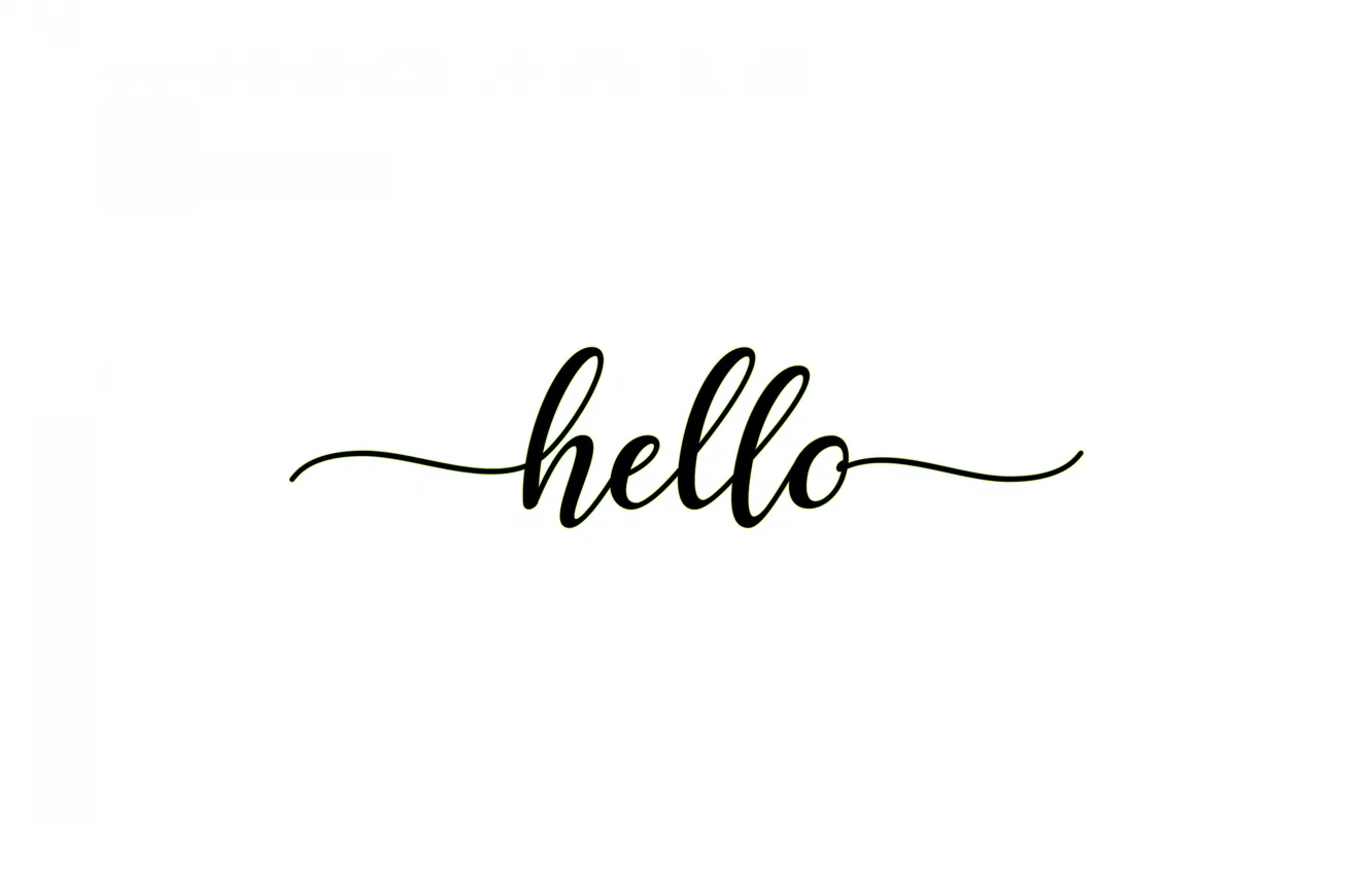 Photo wallpaper letters, hi, the word, hello