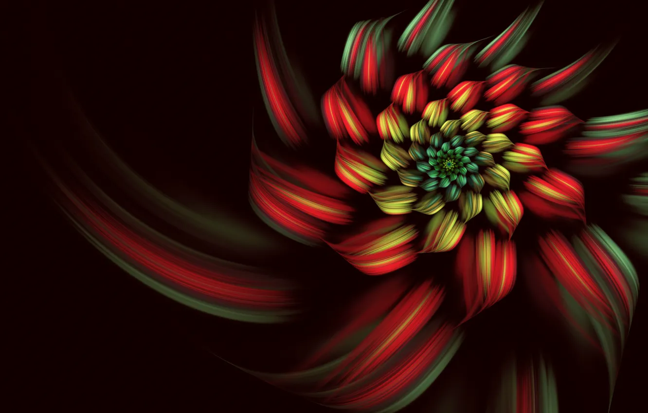 Photo wallpaper flower, line, pattern, paint, pattern, paints, line flower