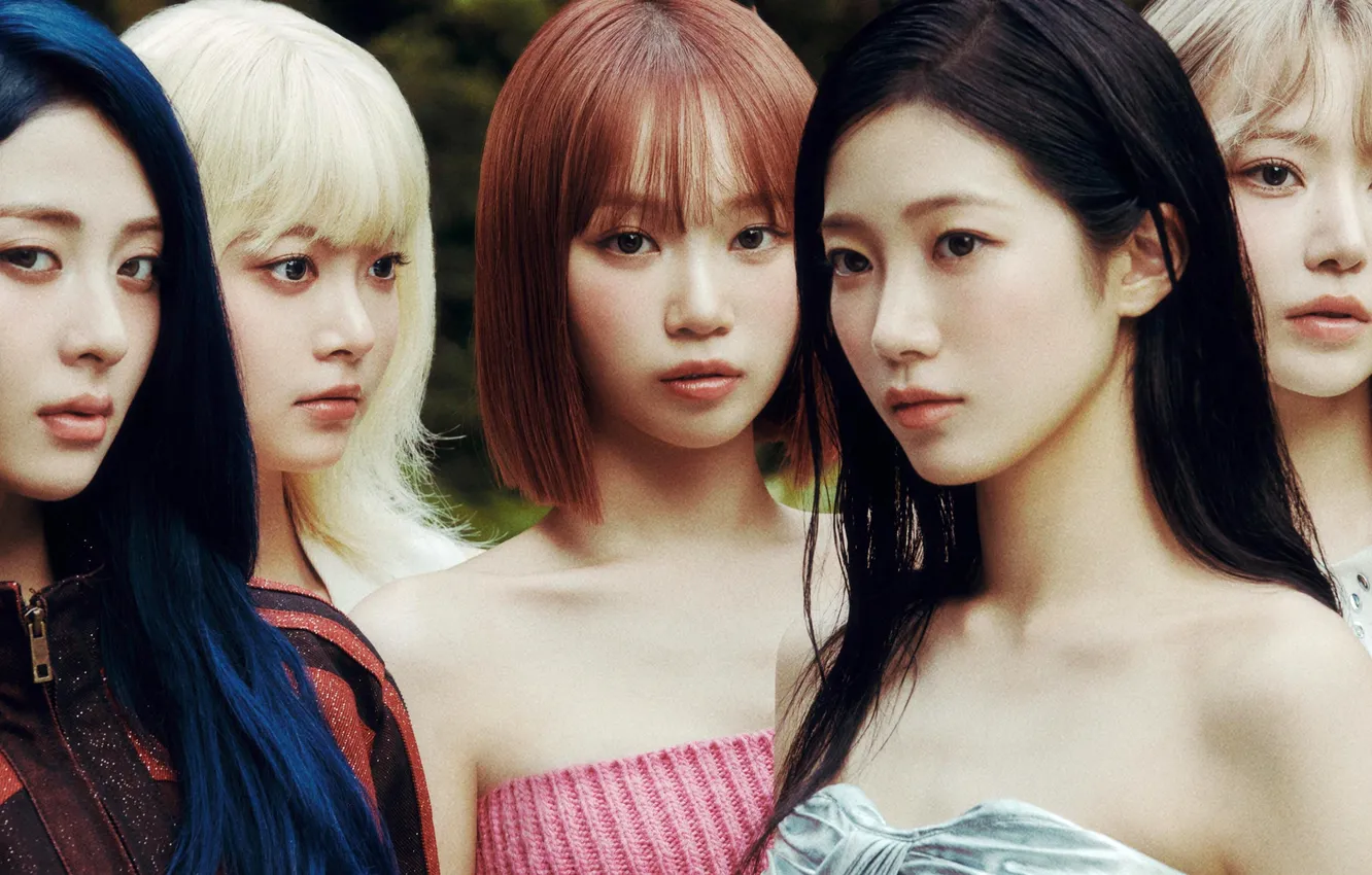 Photo wallpaper Music, portrait, Kazuha, 2024, The Sserafim, Sakura Miyawaki, Huh Yunjin, Hong Eunchae