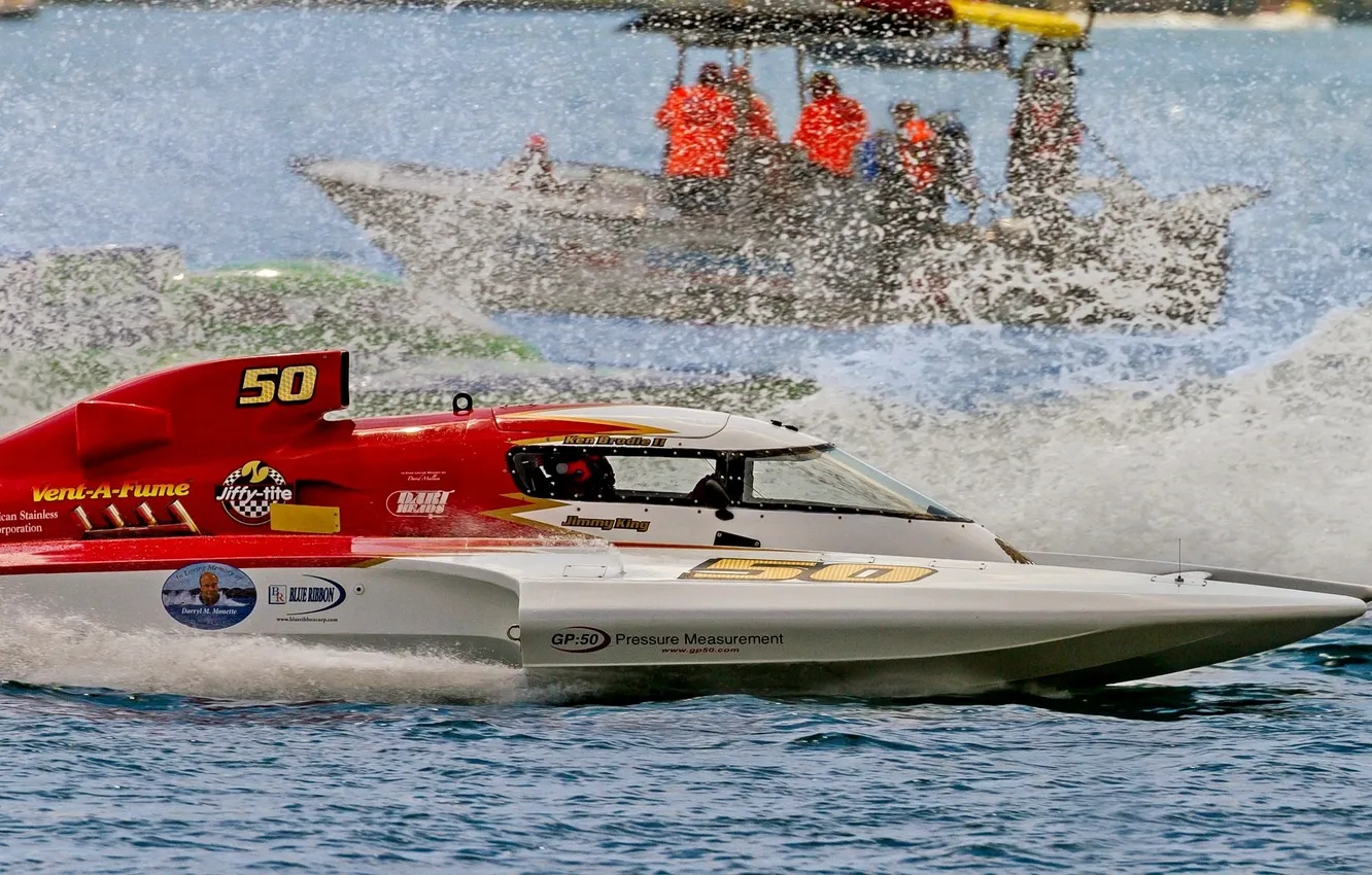 Photo wallpaper race, boat, speed