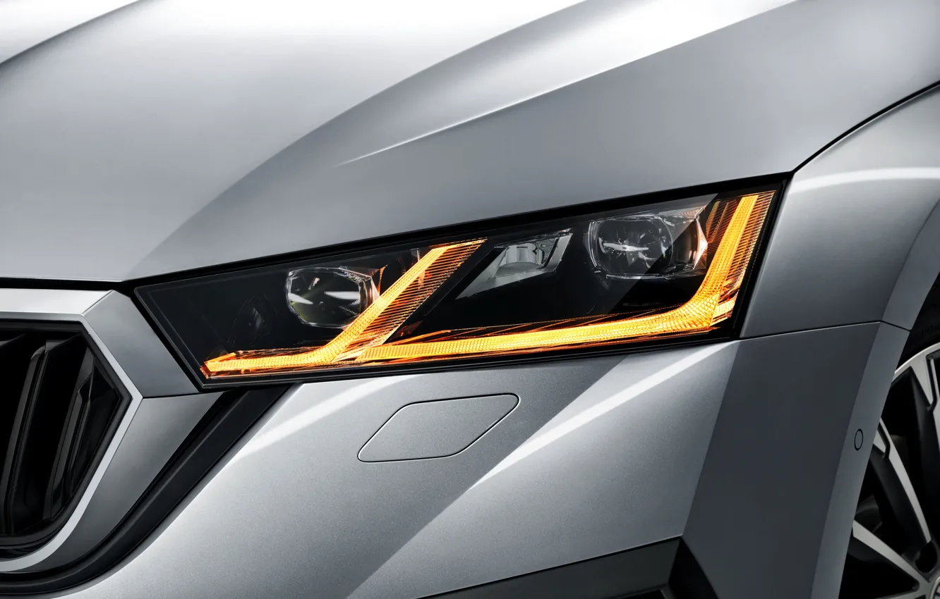 Photo wallpaper light, lights, lights, Skoda, universal, Skoda, Octavia, 2020