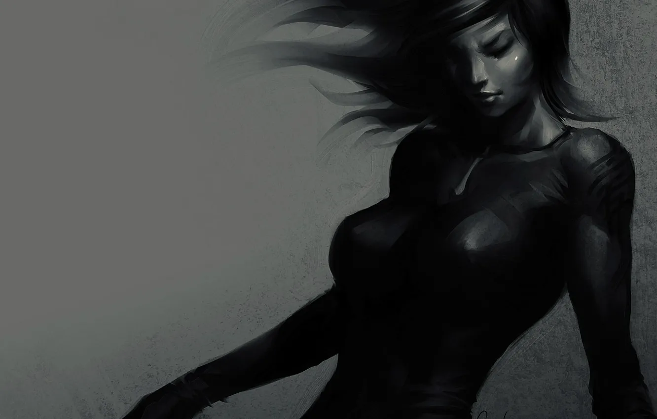 Photo wallpaper girl, Stanley Lau, in motion, Artgerm