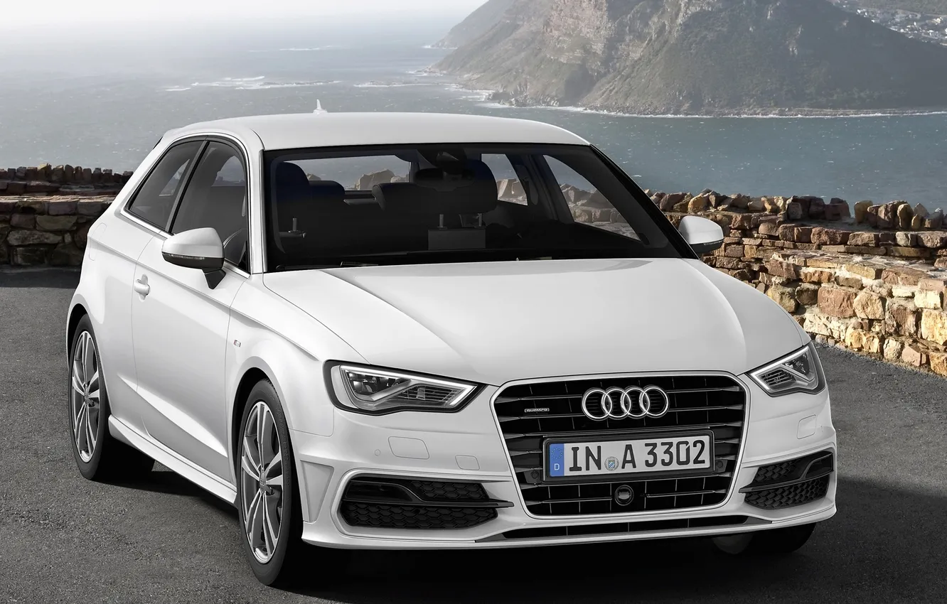 Photo wallpaper car, machine, Audi, Audi, white, car, 2012, quattro