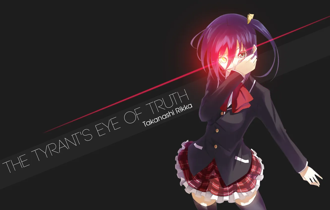 Photo wallpaper eyes, anime, headband, girl. look, Rikka Takanashi