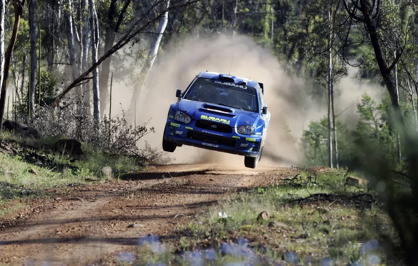 Photo wallpaper jump, Subaru, Impreza, WRX, STI, Rally