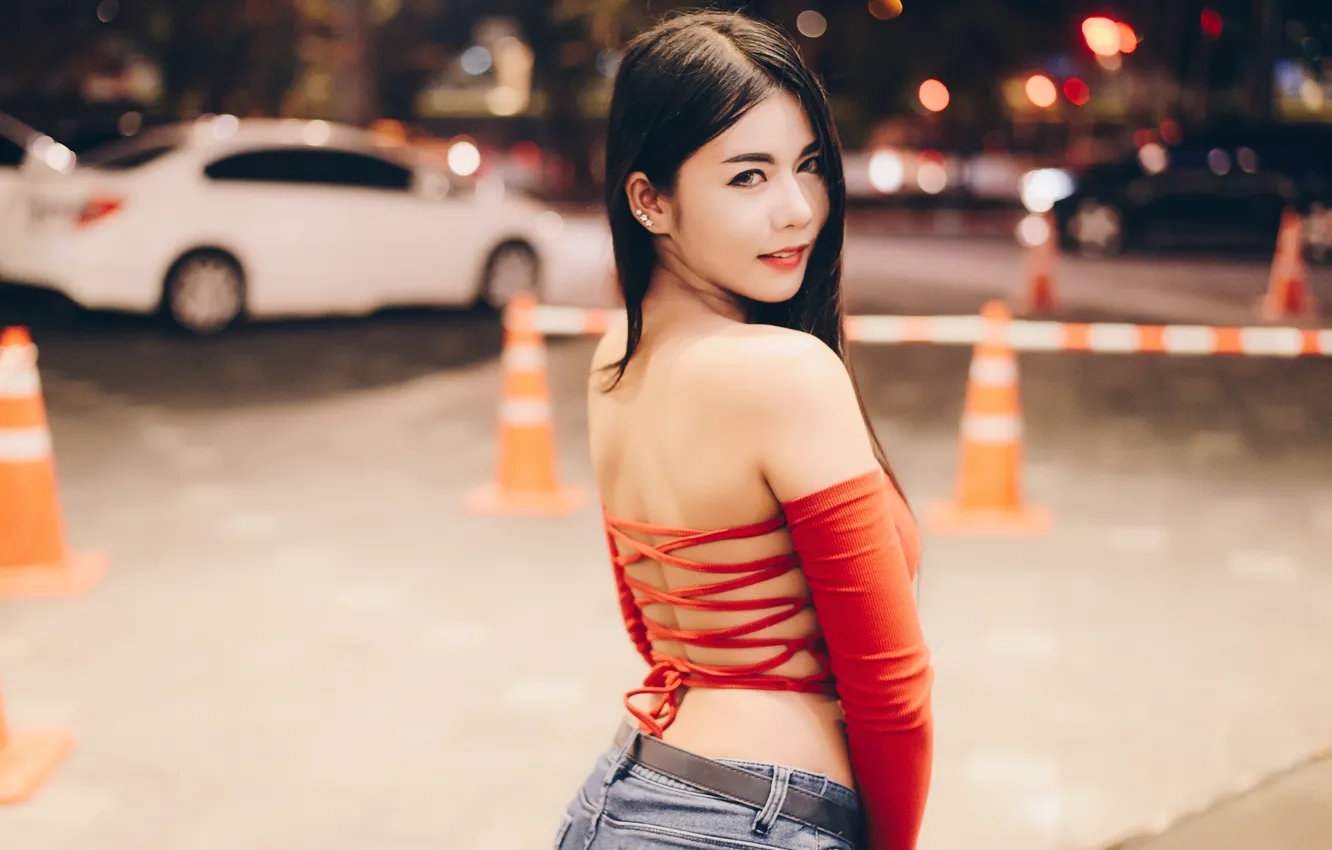 Photo wallpaper look, girl, sweetheart
