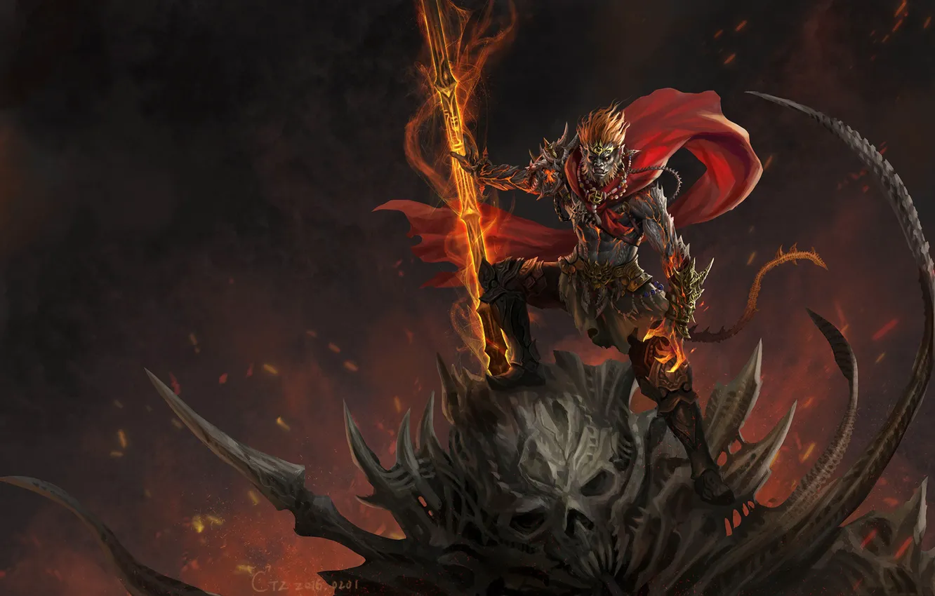 Photo wallpaper fantasy, The Monkey King, tianzhu chen