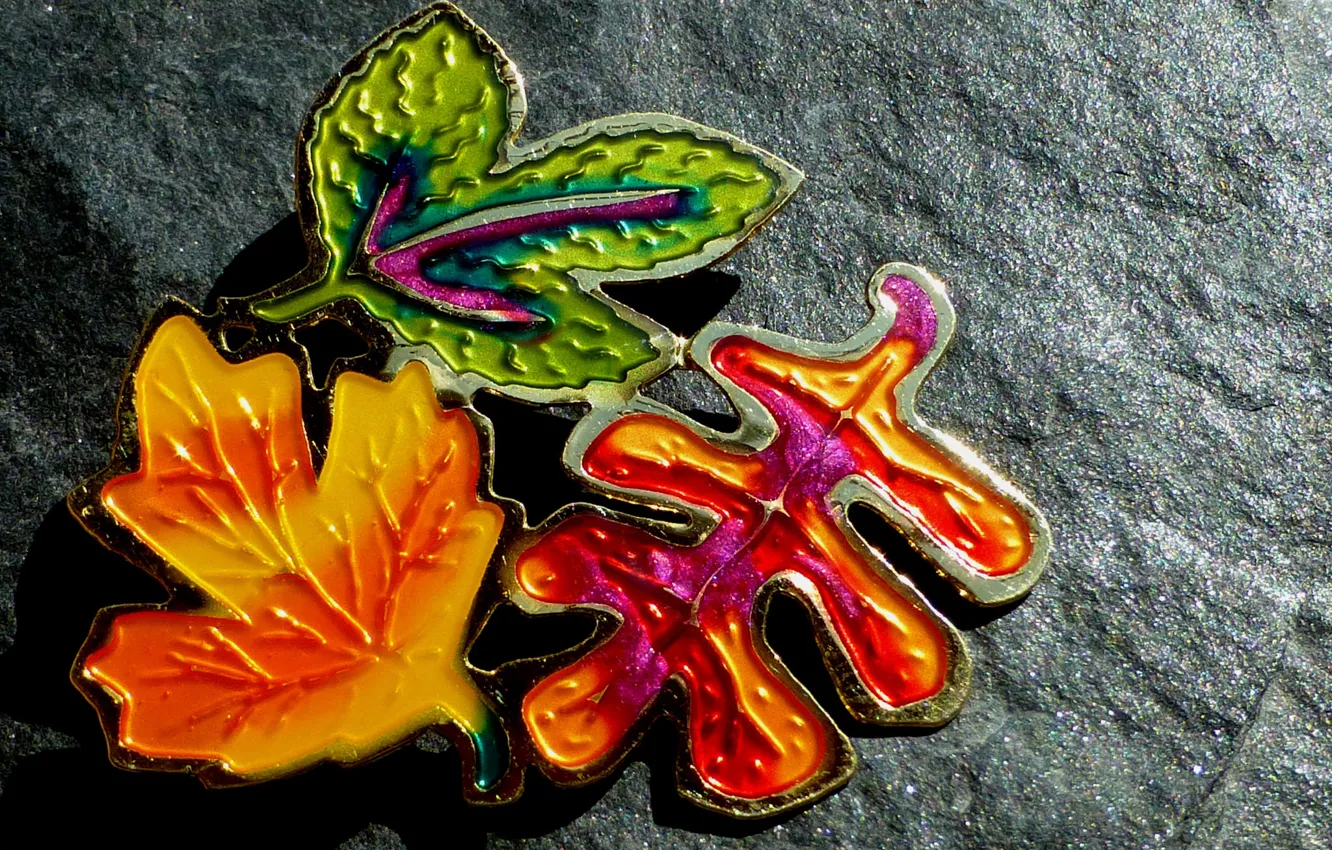 Photo wallpaper macro, decoration, leaves