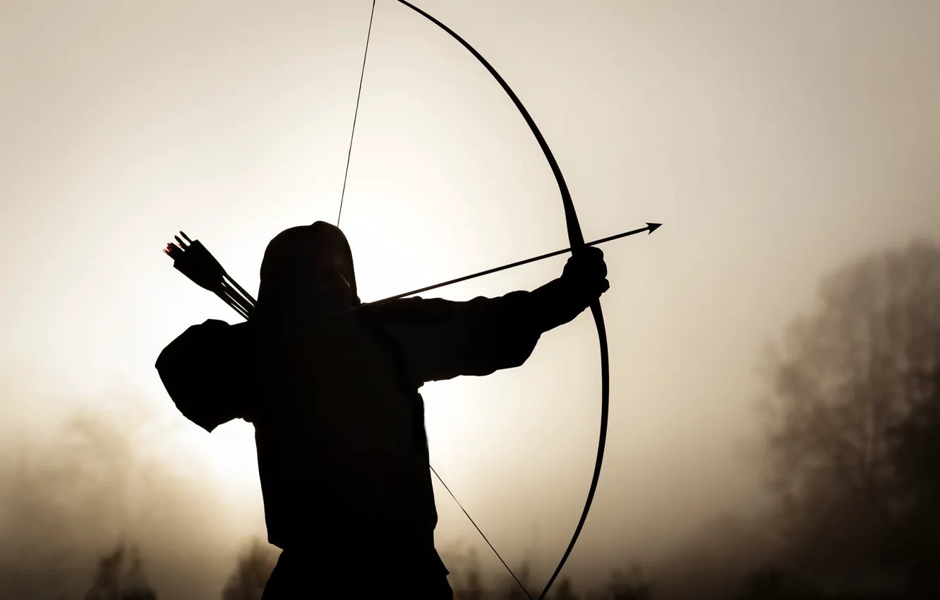 Photo wallpaper background, bow, arrows, Archer