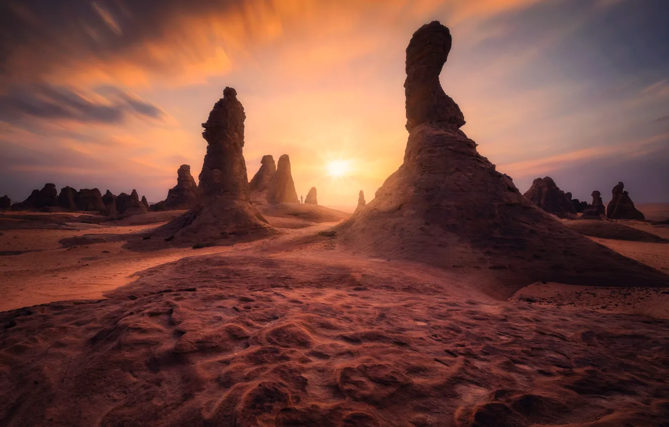 Photo wallpaper stones, rocks, desert