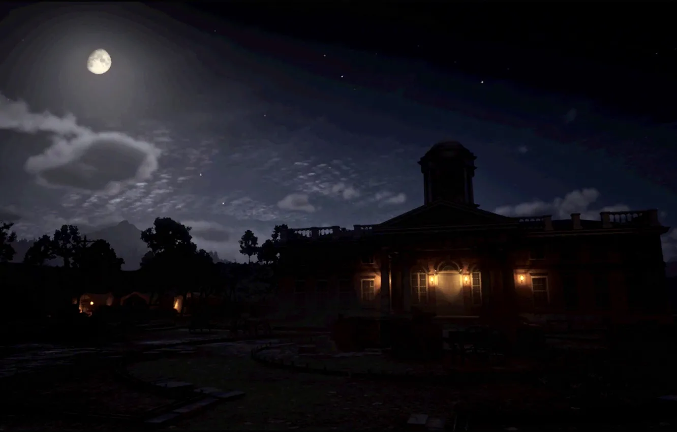 Photo wallpaper lights, HDR, moon, game, night, moonlight, UHD, 4k