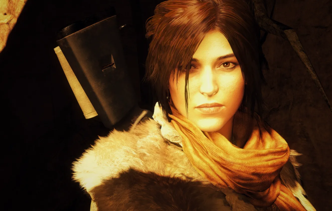 Photo wallpaper Lara Croft, rise of tomb raider, brunette