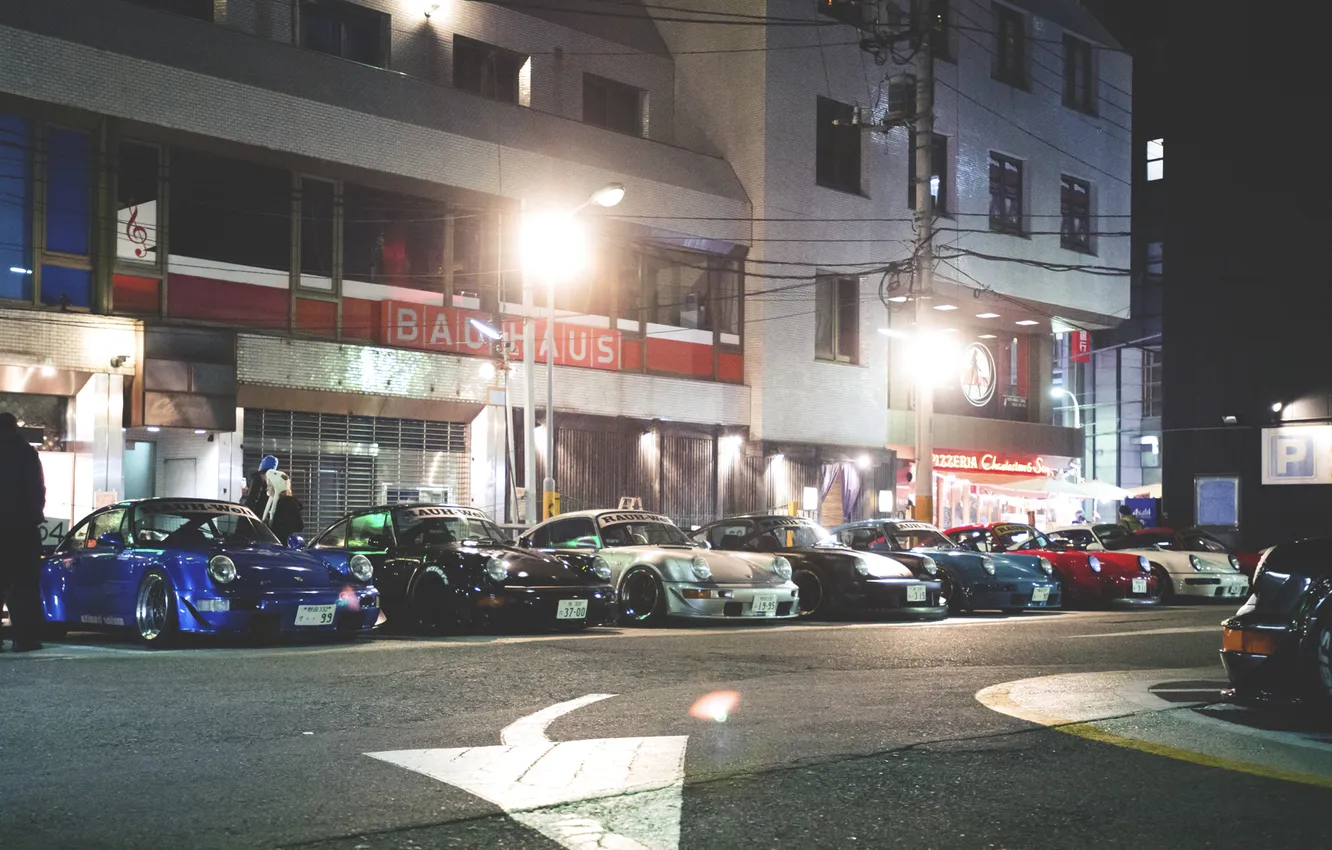 Photo wallpaper street, Porsche, Japan, Japan, Porsche