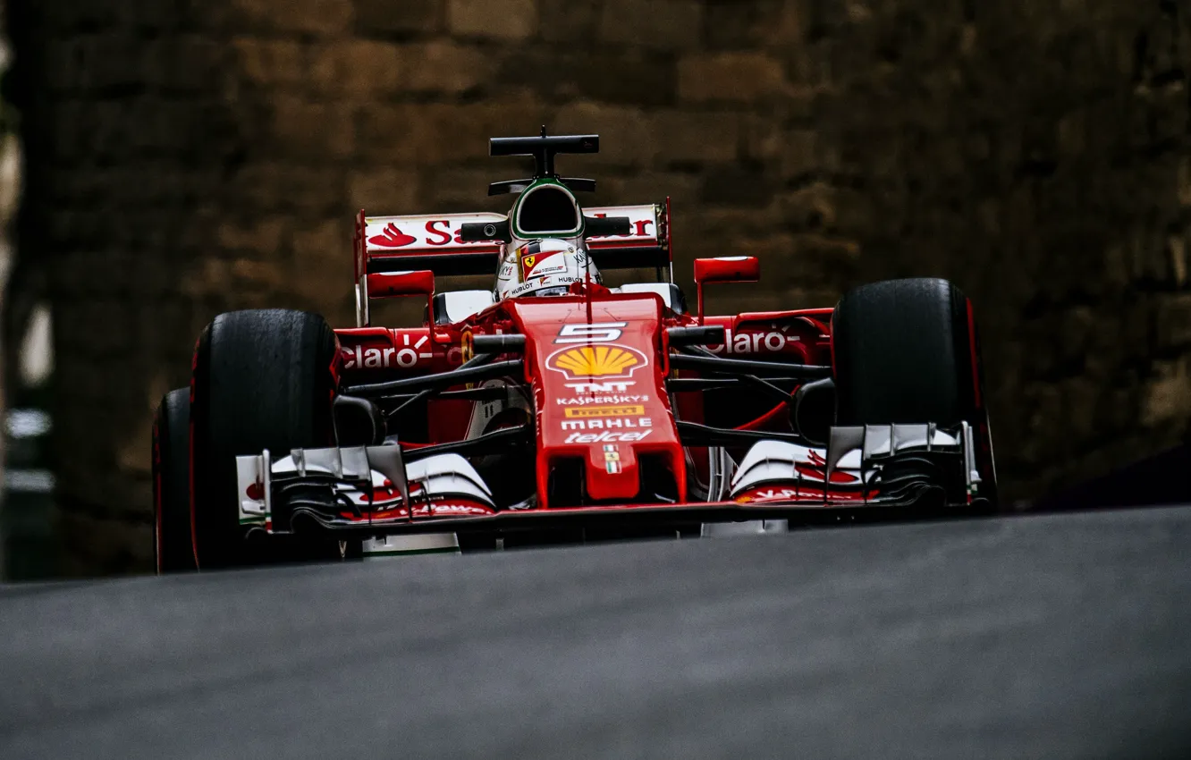 Photo wallpaper Ferrari, Ferrari, Vettel, The front, 2016