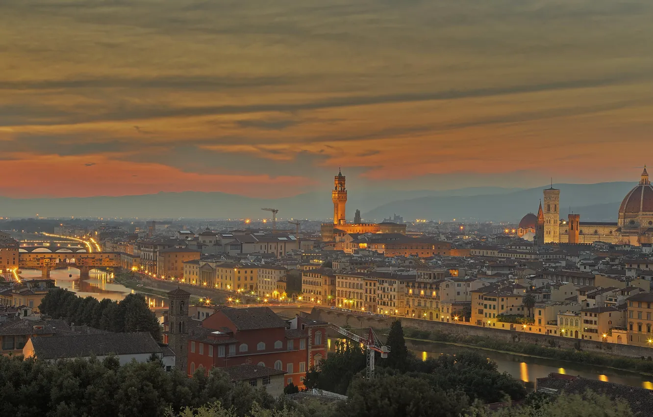 Photo wallpaper Italy, panorama, Florence
