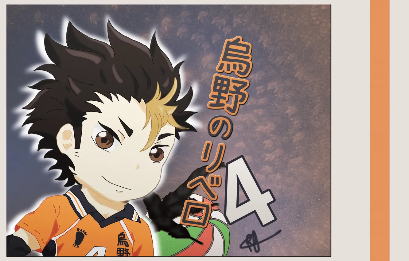 Photo wallpaper boy, art, volleyball, haikyuu!!