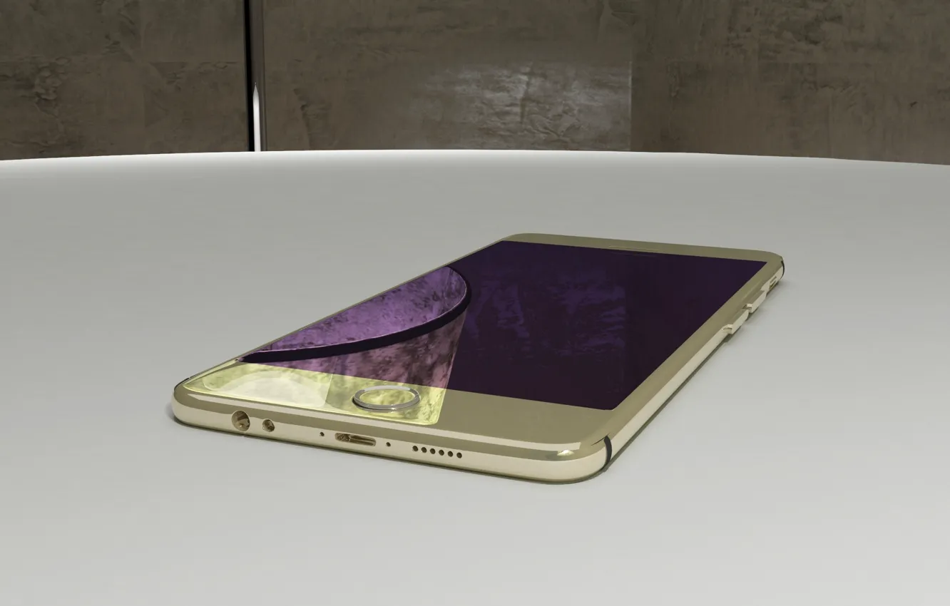 Photo wallpaper design, table, apple, phone, iphone, 3ds max, smartphone, Vray